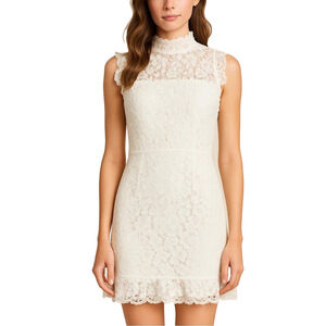 Anthropologie STORIA White Lace Learn to Love Bridal Party Rehearsal SZ Small